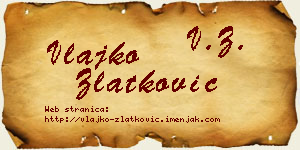 Vlajko Zlatković vizit kartica